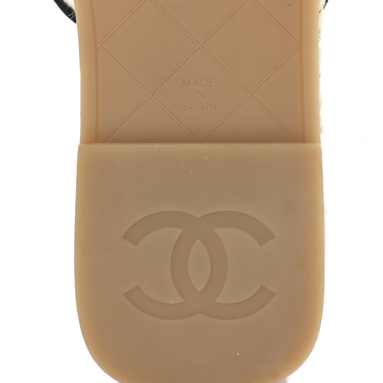 Chanel Crumpled Goatskin CC Espadrille Mules 36 White Black 7 of 9