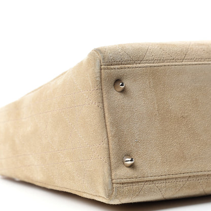 Christian Dior Suede Cannage Medium Lady Dior Beige 6 of 16