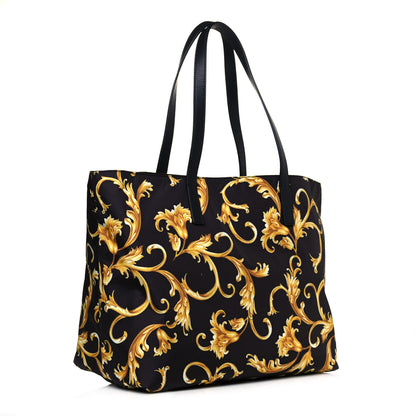 Versace Nylon Baroque Print Tote Black 3 of 11