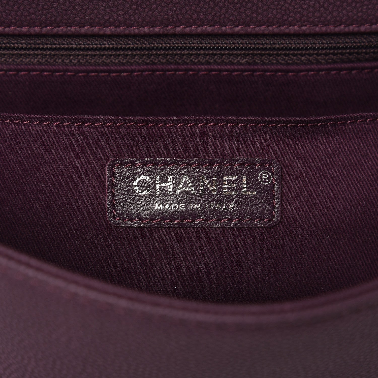 Chanel Washed Caviar Quilted Large Turn Around Ligne Flap Dark Purple 7 of 8