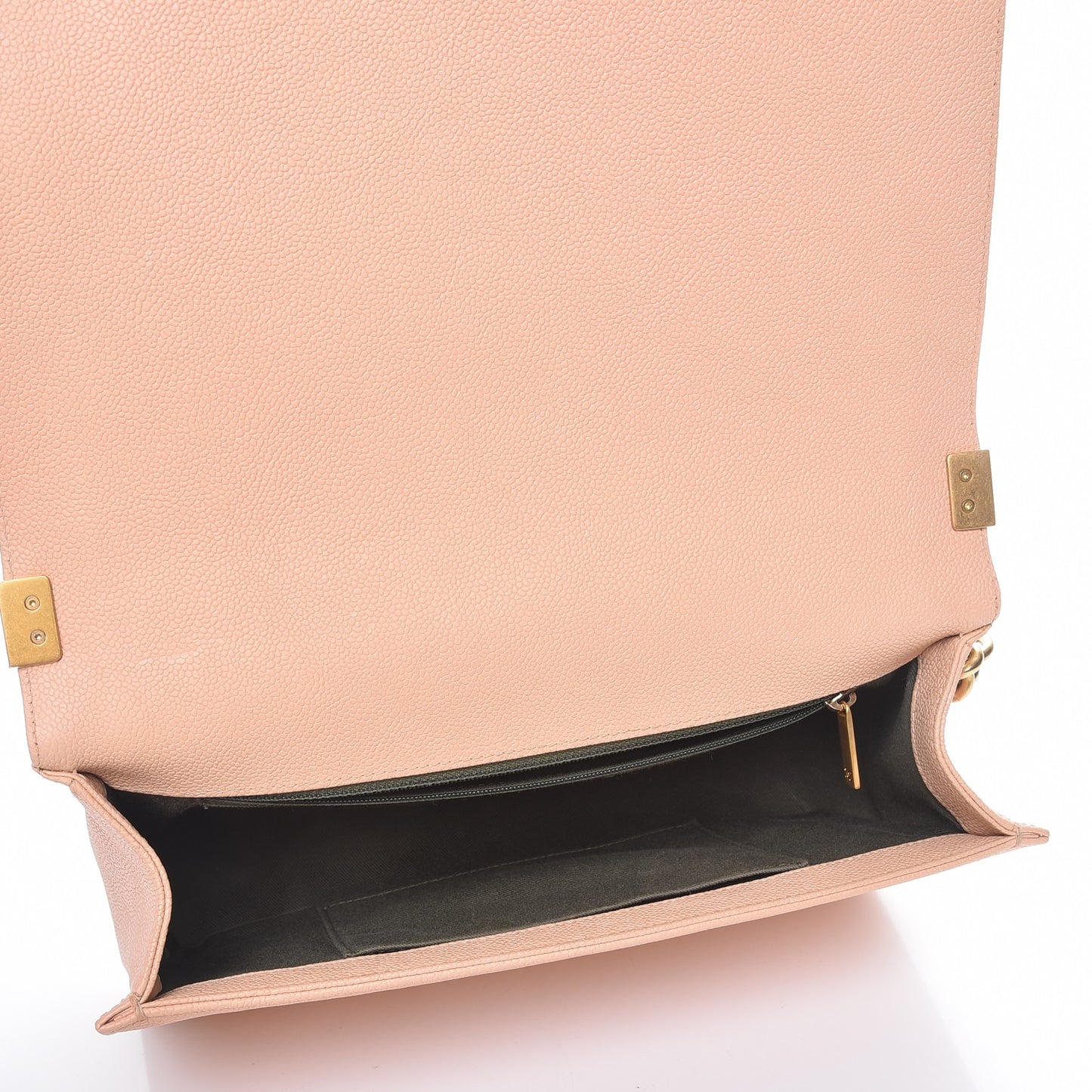 Caviar Quilted New Medium Boy Flap Beige Clair