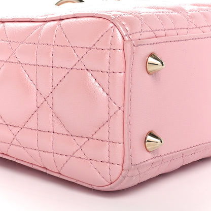 Christian Dior Lambskin Cannage Small My Lady Dior Pink 8 of 9