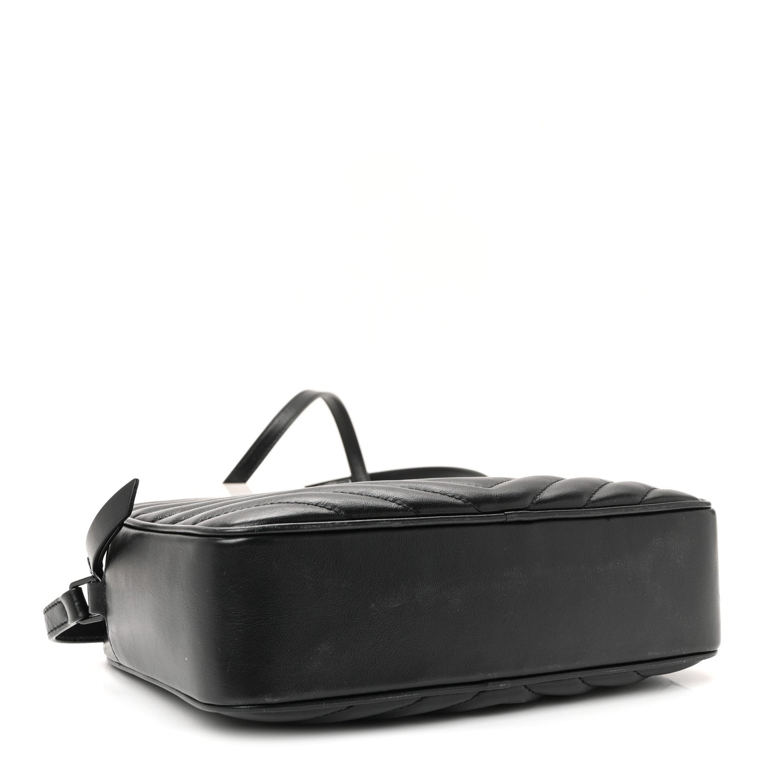 Saint Laurent Calfskin Matelasse Monogram Monochrome Lou Camera Bag Black 4 of 9