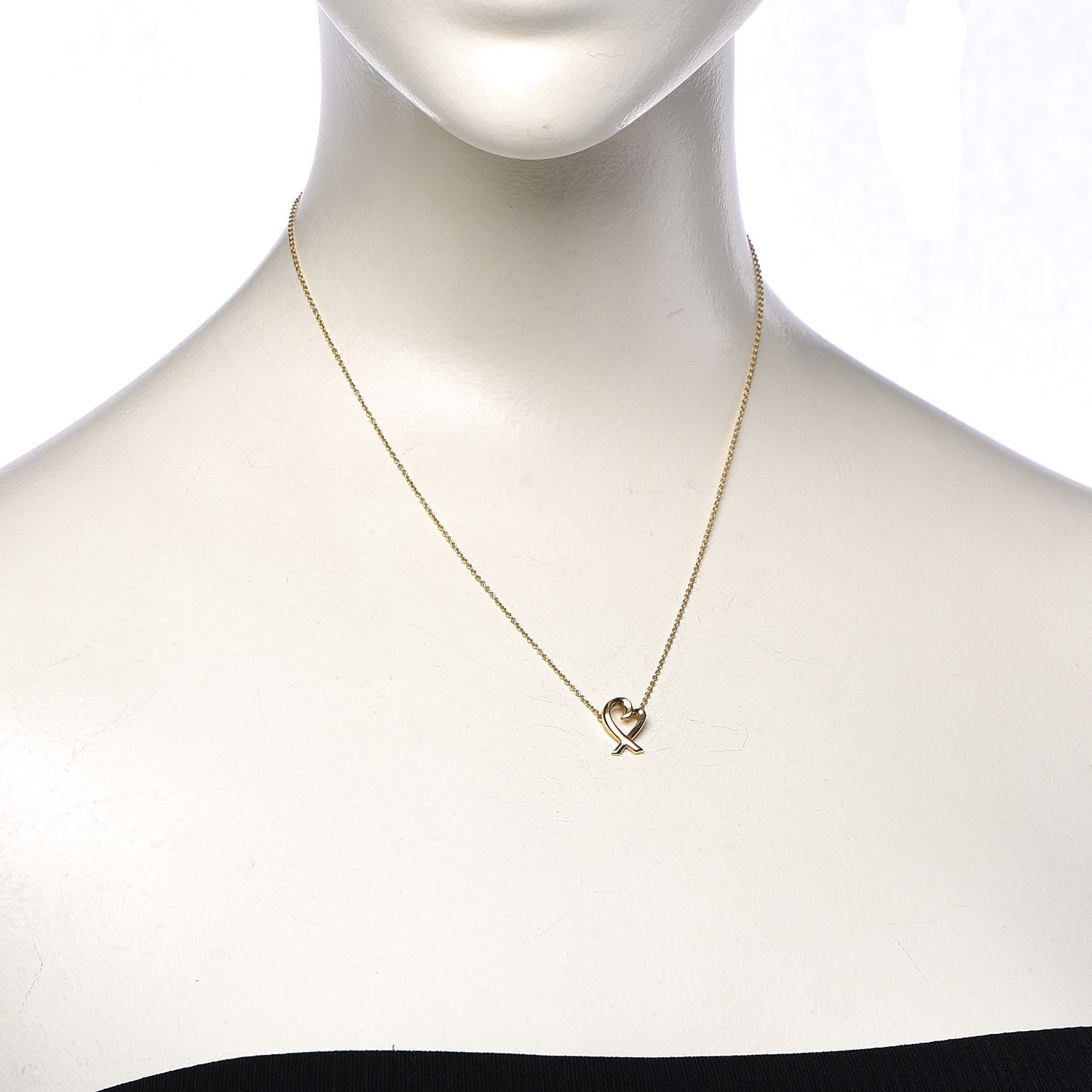 Tiffany 18K Yellow Gold Mini Paloma Picasso Loving Heart Pendant Necklace 2 of 7