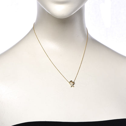 Tiffany 18K Yellow Gold Mini Paloma Picasso Loving Heart Pendant Necklace 2 of 7