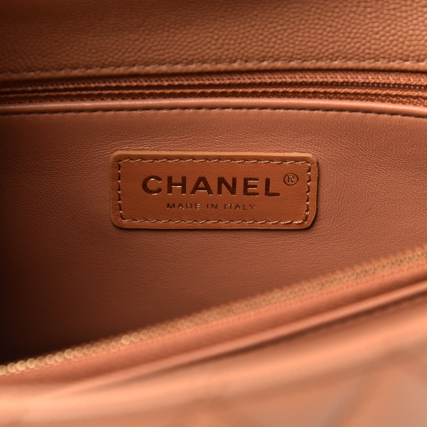 Chanel Caviar Quilted Small Coco Handle Flap Brown 6 of 11