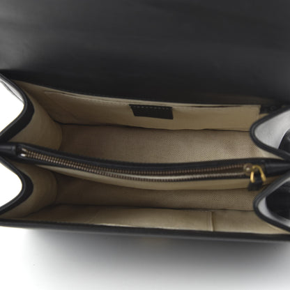 Gucci Moon Calfskin Web Medium Dionysus Bamboo Top Handle Bag Black 6 of 11