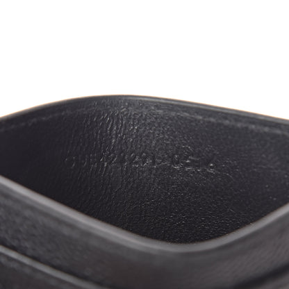 Saint Laurent Grain De Poudre Matelasse Chevron Monogram Credit Card Case Black 7 of 9