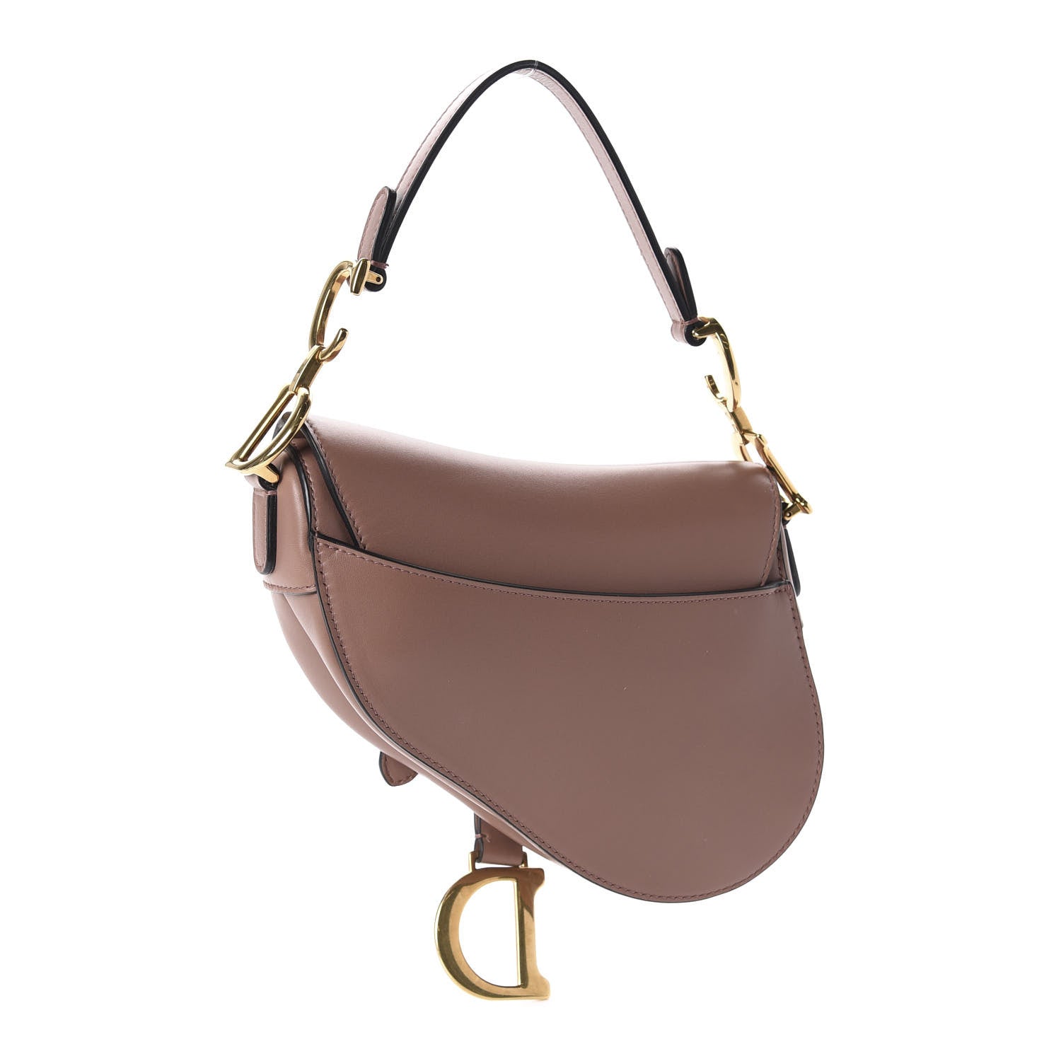 Christian Dior Calfskin Mini Saddle Bag Taupe 3 of 10