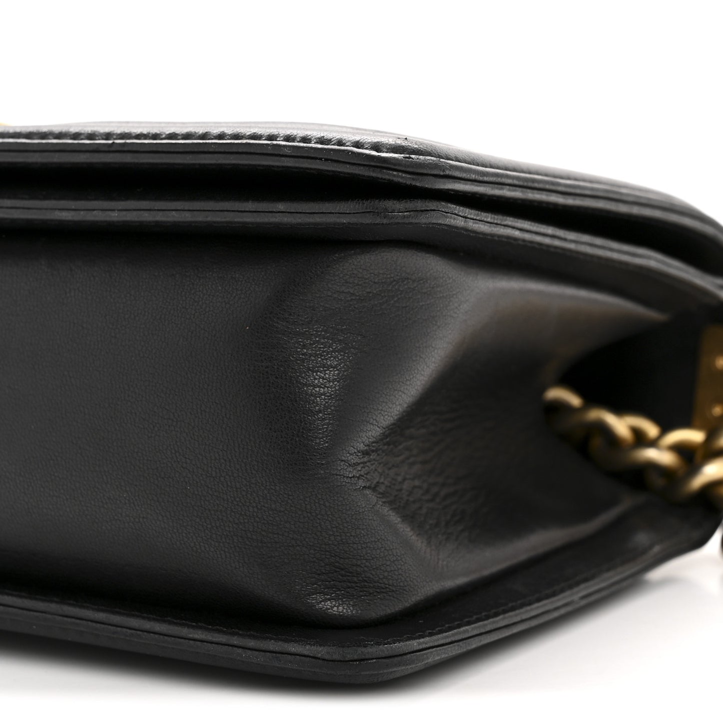 Lambskin Quilted Medium Boy Flap Black
