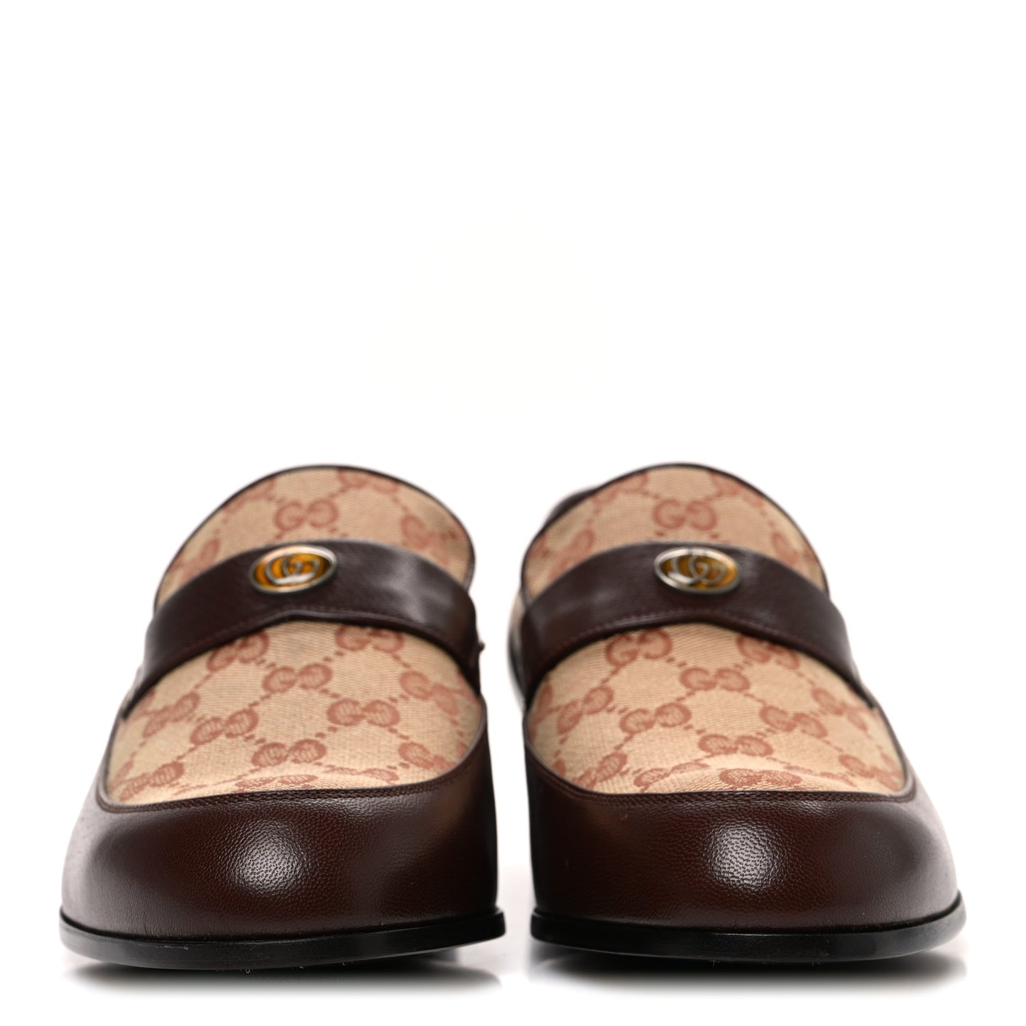 GG Monogram Goatskin Mens GG Loafers 8.5 Brown