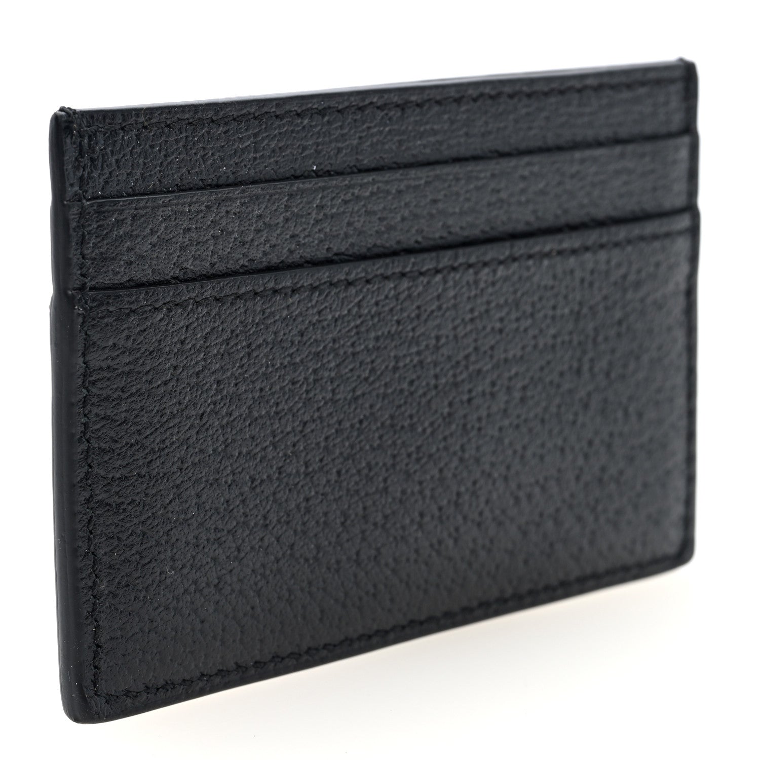 Gucci Calfskin Boar Effect GG Marmont Card Holder Black 3 of 6