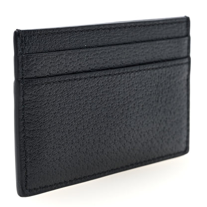 Gucci Calfskin Boar Effect GG Marmont Card Holder Black 3 of 6