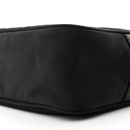 Prada Re-Nylon Vela Saffiano Pocket Double Zip Shoulder Bag Black 9 of 10