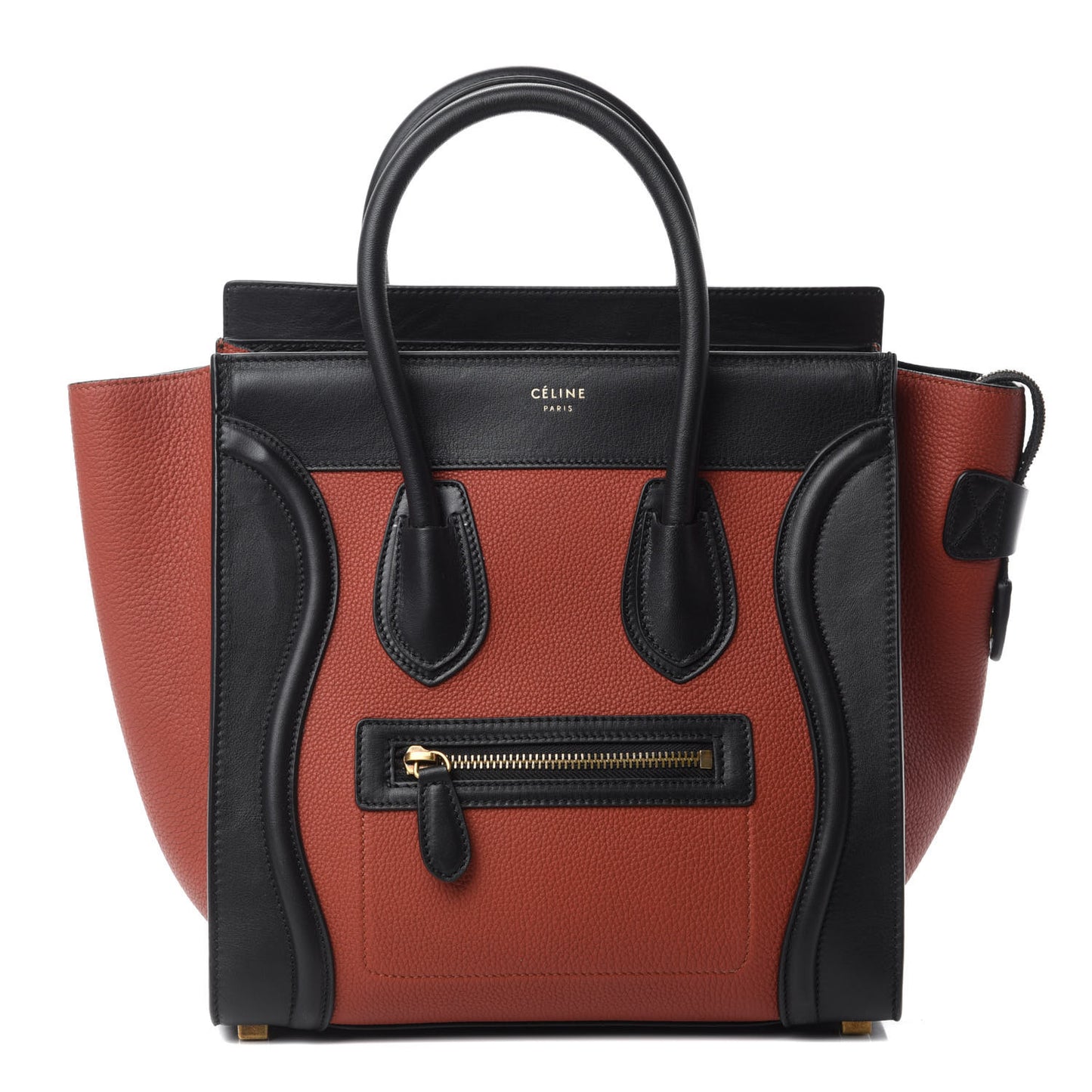 Drummed Calfskin Bi-Color Micro Luggage