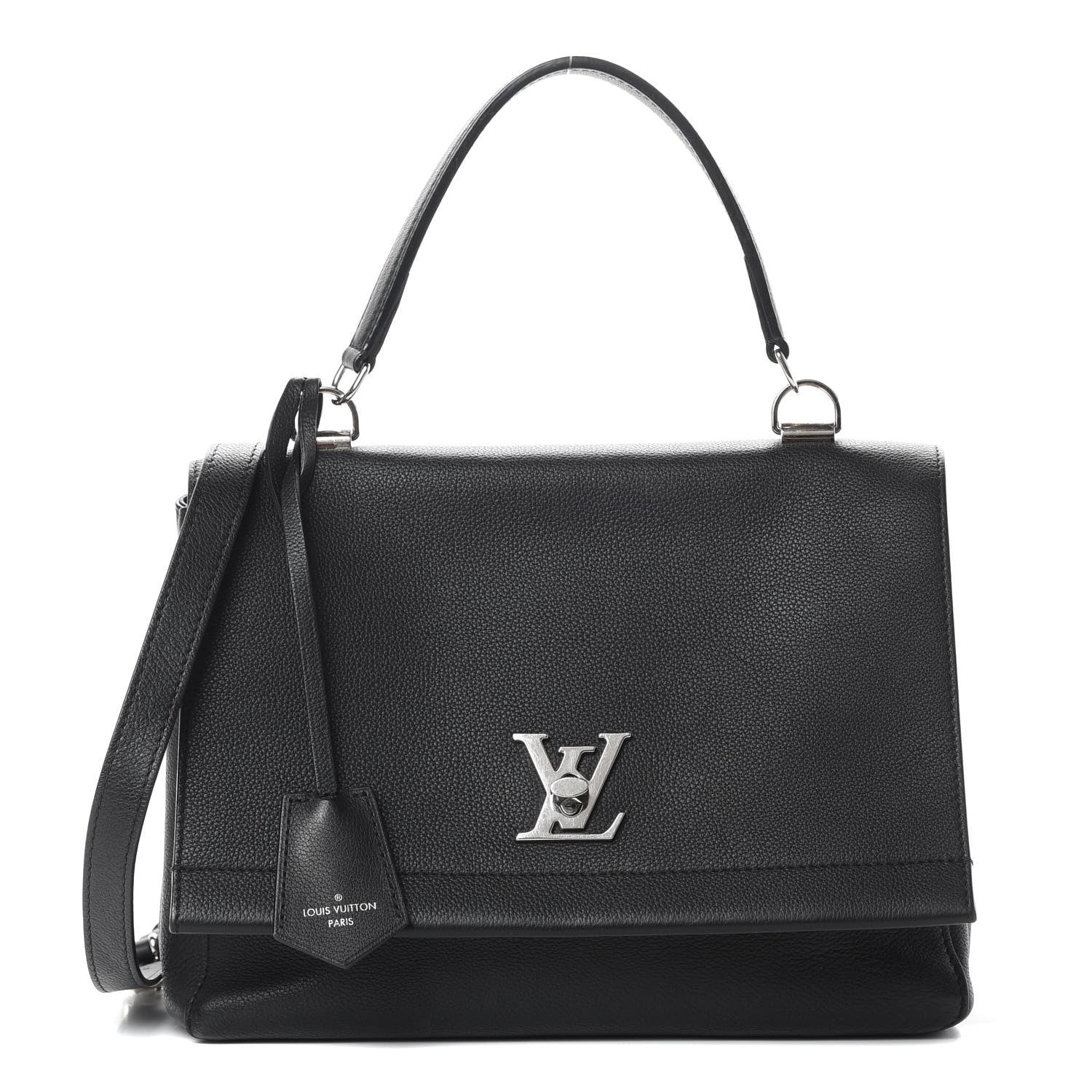 Louis Vuitton Soft Calfskin Lockme II Top Handle Black 1 of 12