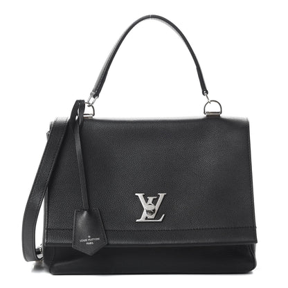 Louis Vuitton Soft Calfskin Lockme II Top Handle Black 1 of 12