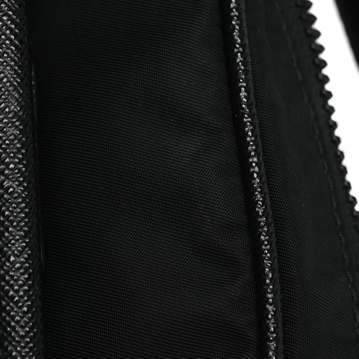 Tessuto Nylon Saffiano Pocket Messenger Shoulder Bag Black