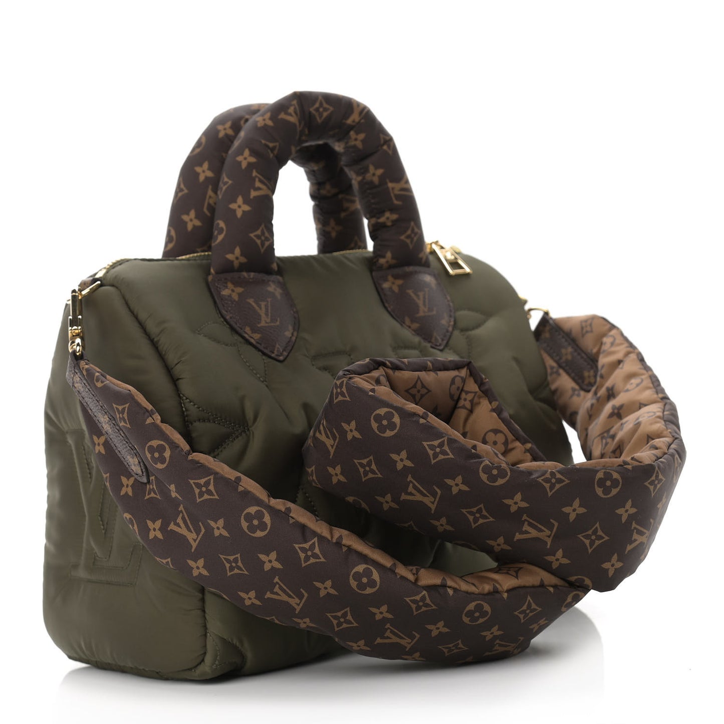 Econyl Mini Monogram Pillow Speedy Bandouliere 25 Khaki