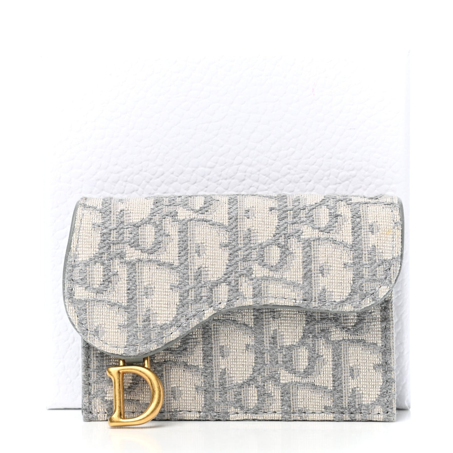 Oblique Saddle Card Holder Gray