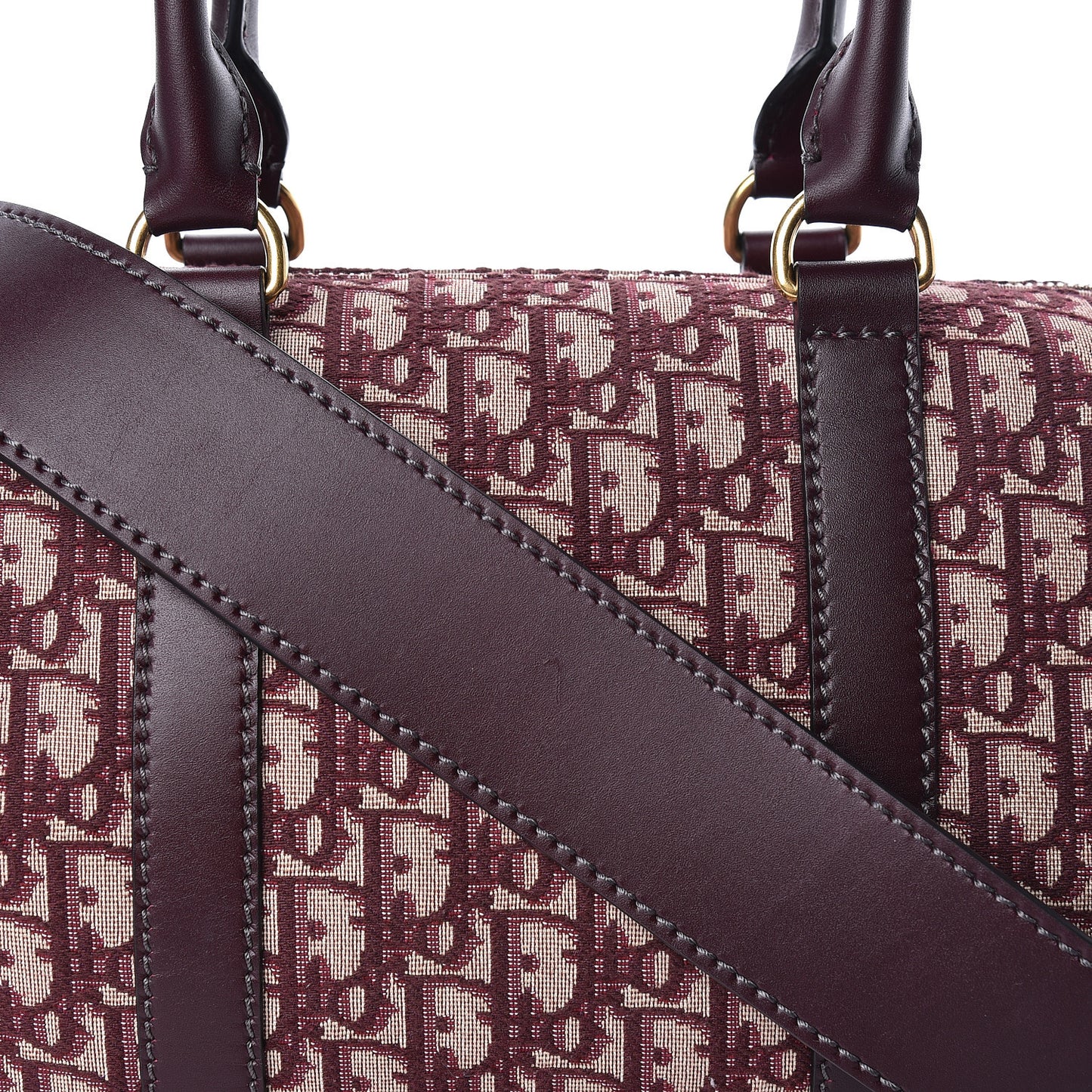Oblique Boston Bag Bordeaux