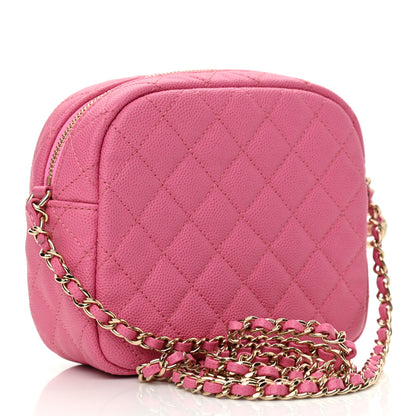 Chanel Caviar Quilted CC Day Camera Case Pink 3 of 10