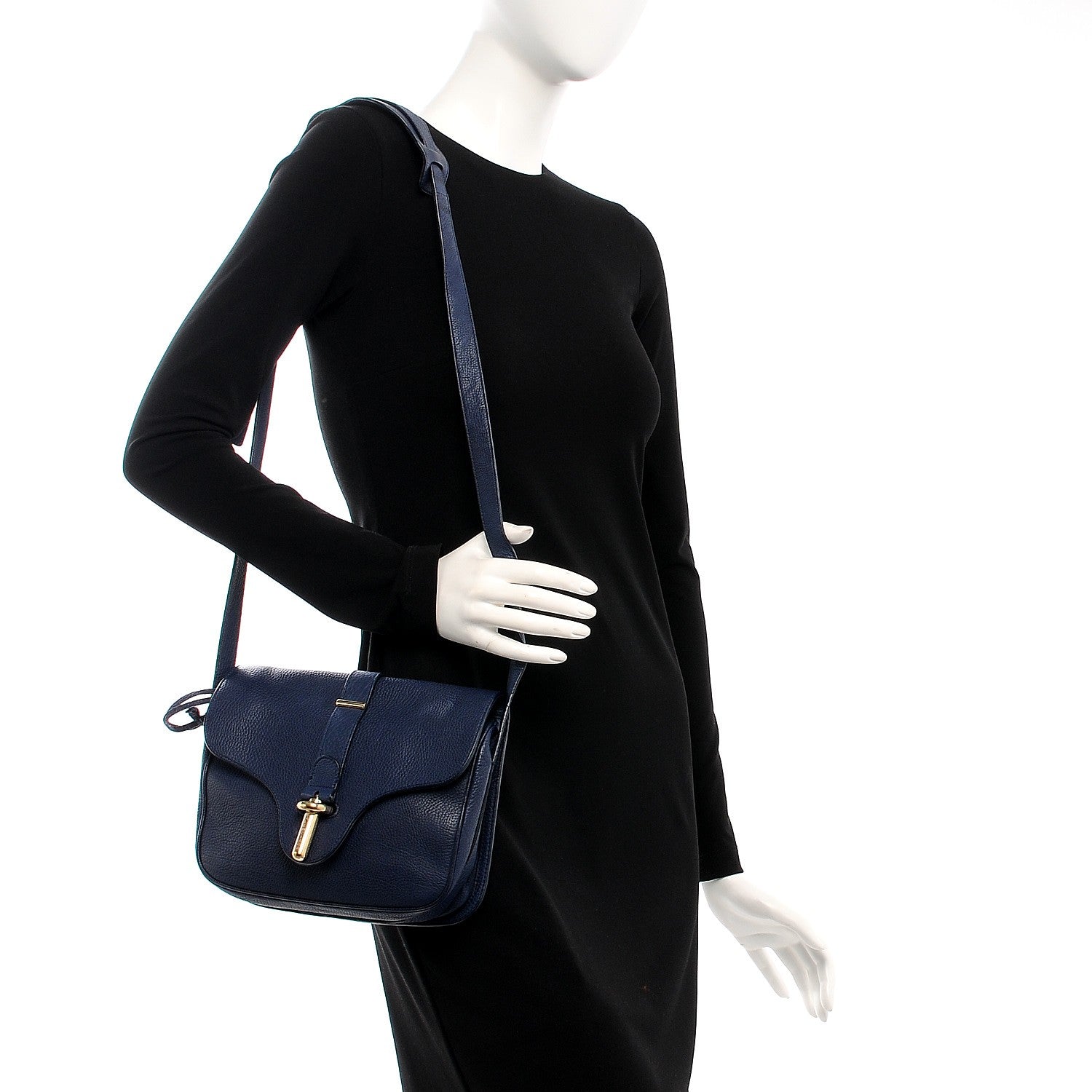 Balenciaga Grained Calfskin S Tube Bleu Nautique 2 of 7