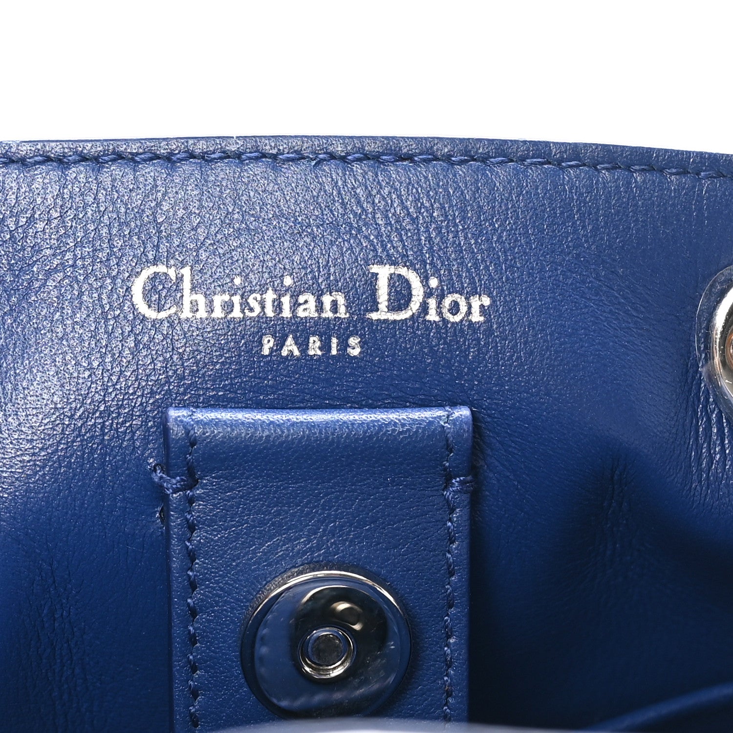 Christian Dior Bullcalf Microcannage Sequin Small Diorissimo Tote White 6 of 9