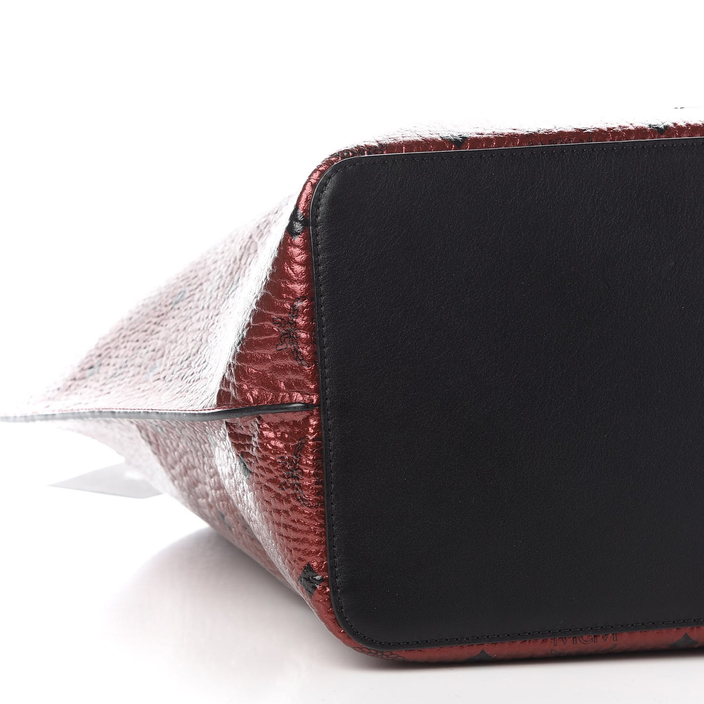 Metallic Visetos Shopper Tote Scooter Red