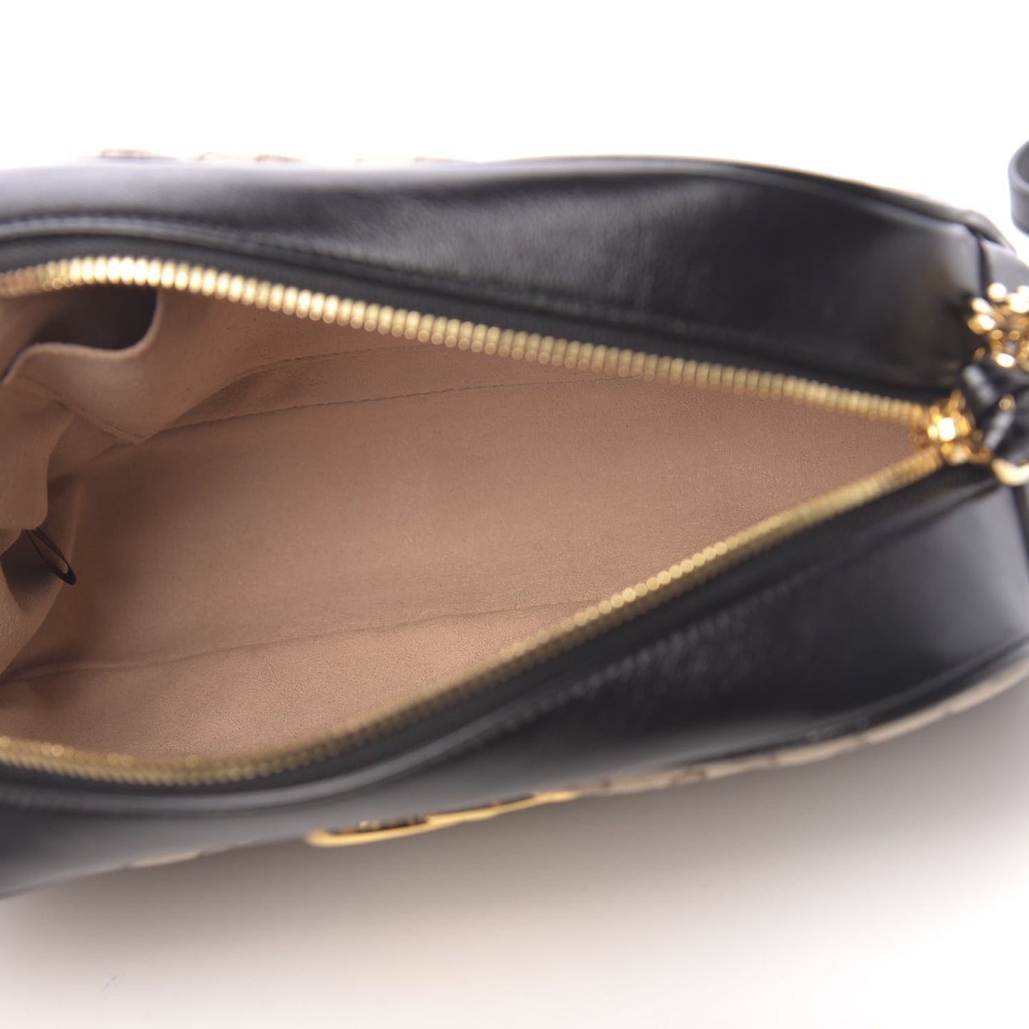 Monogram Matelasse Diagonal Small GG Marmont Chain Shoulder Bag Beige Black