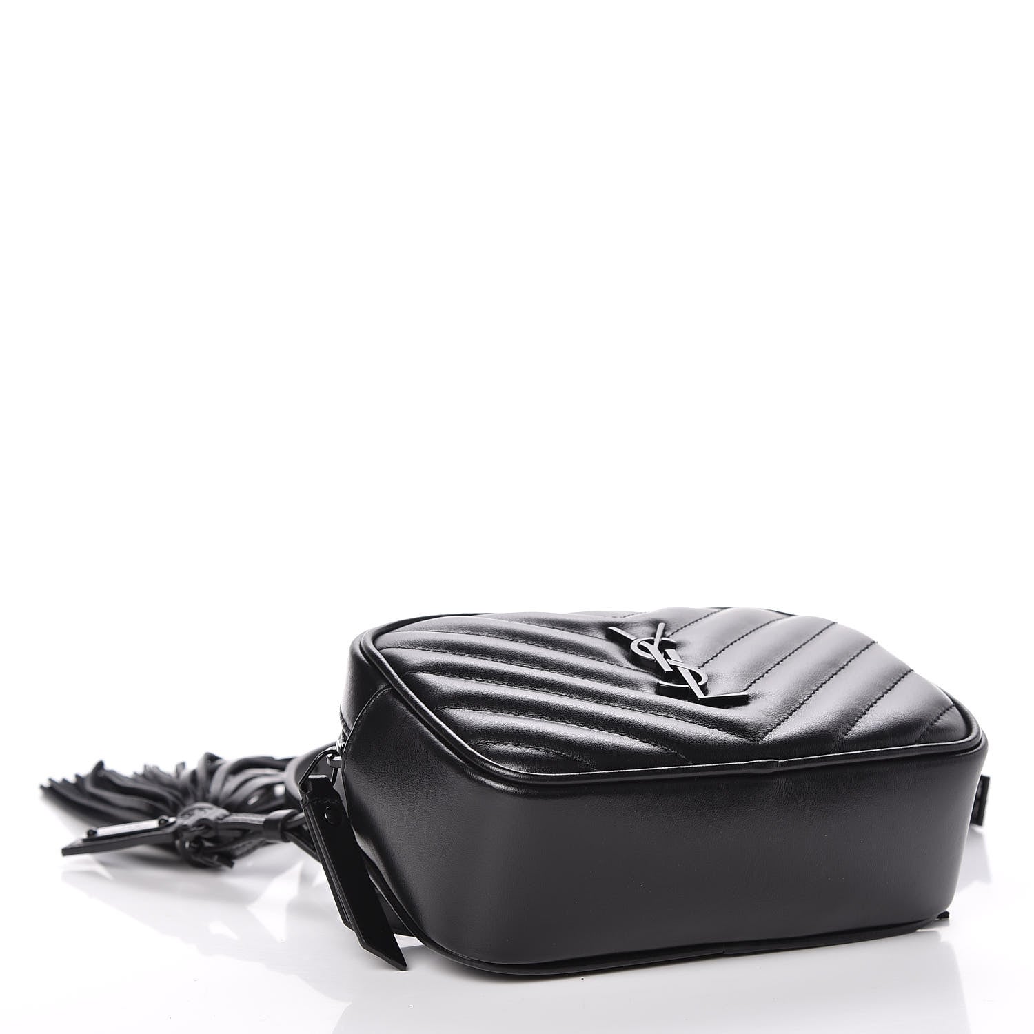 Saint Laurent Calfskin Matelasse Monogram Lou Belt Bag Black 4 of 9