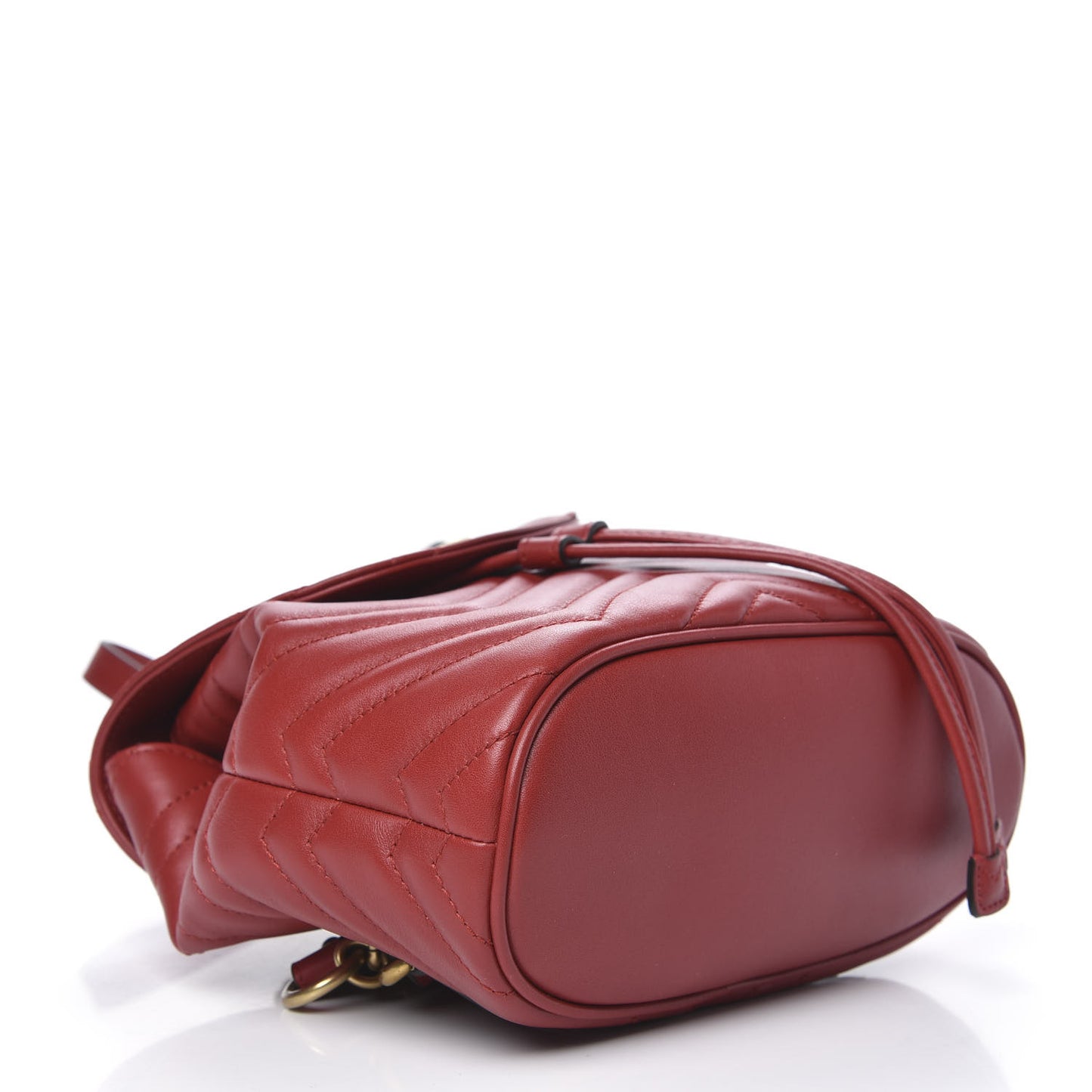 Calfskin Matelasse GG Marmont Flap Backpack Hibiscus Red
