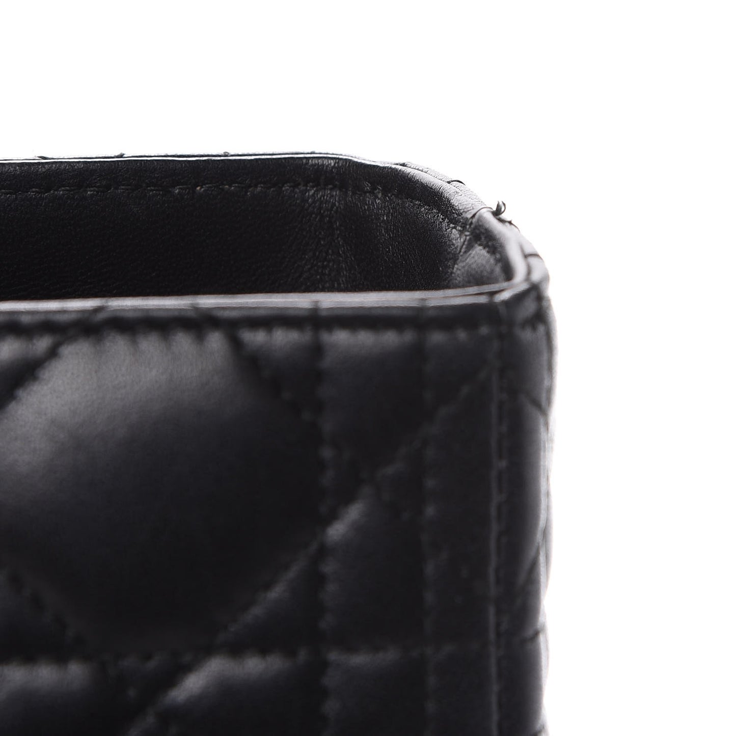 Lambskin Cannage Large Lady Dior Black