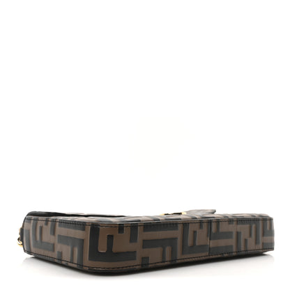 Fendi Vitello Soft F is Fendi Bi-Color FF 1974 Embossed Envelope Wallet On Chain with Pouches Maya Black 6 of 12