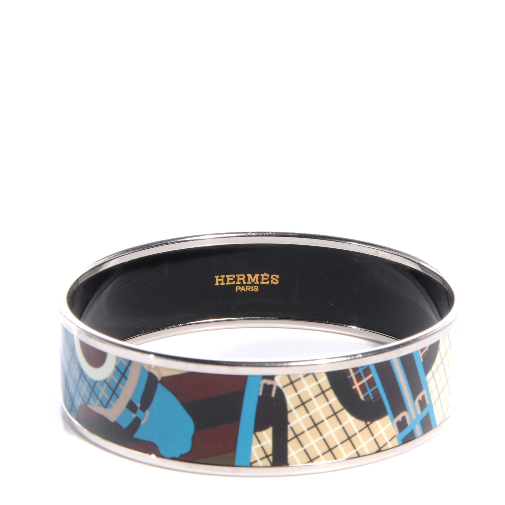 Hermes Enamel Printed Wide Bracelet 65 1 of 6