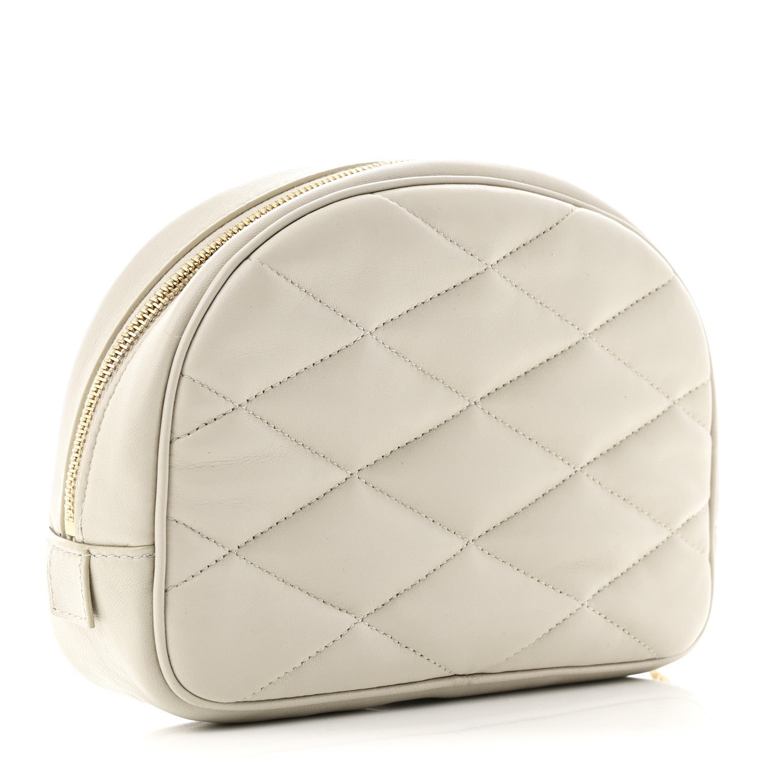 Saint Laurent Lambskin Quilted Lolita Cosmetic Pouch Crema Soft 3 of 10