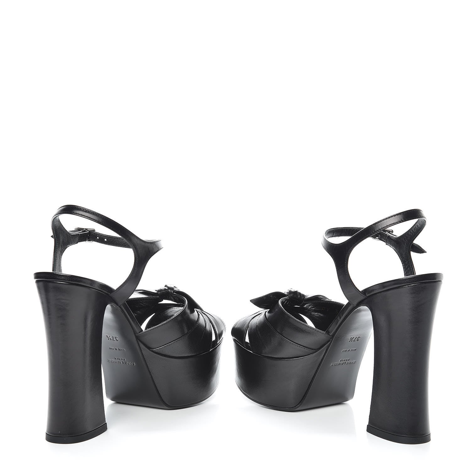 Saint Laurent Goatskin Candy 80 Platform Sandals 37.5 Black 5 of 11