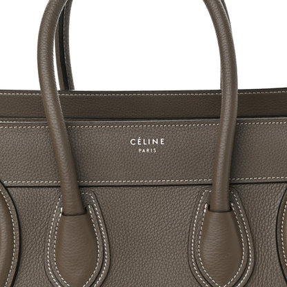 Celine Drummed Calfskin Micro Luggage Souris 7 of 9