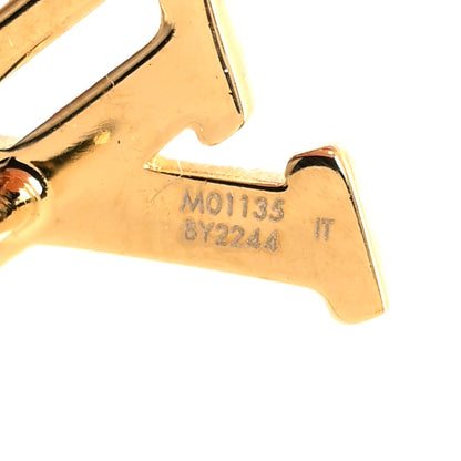 Louis Vuitton Metal Enamel LV Iconic Earrings Gold 4 of 6