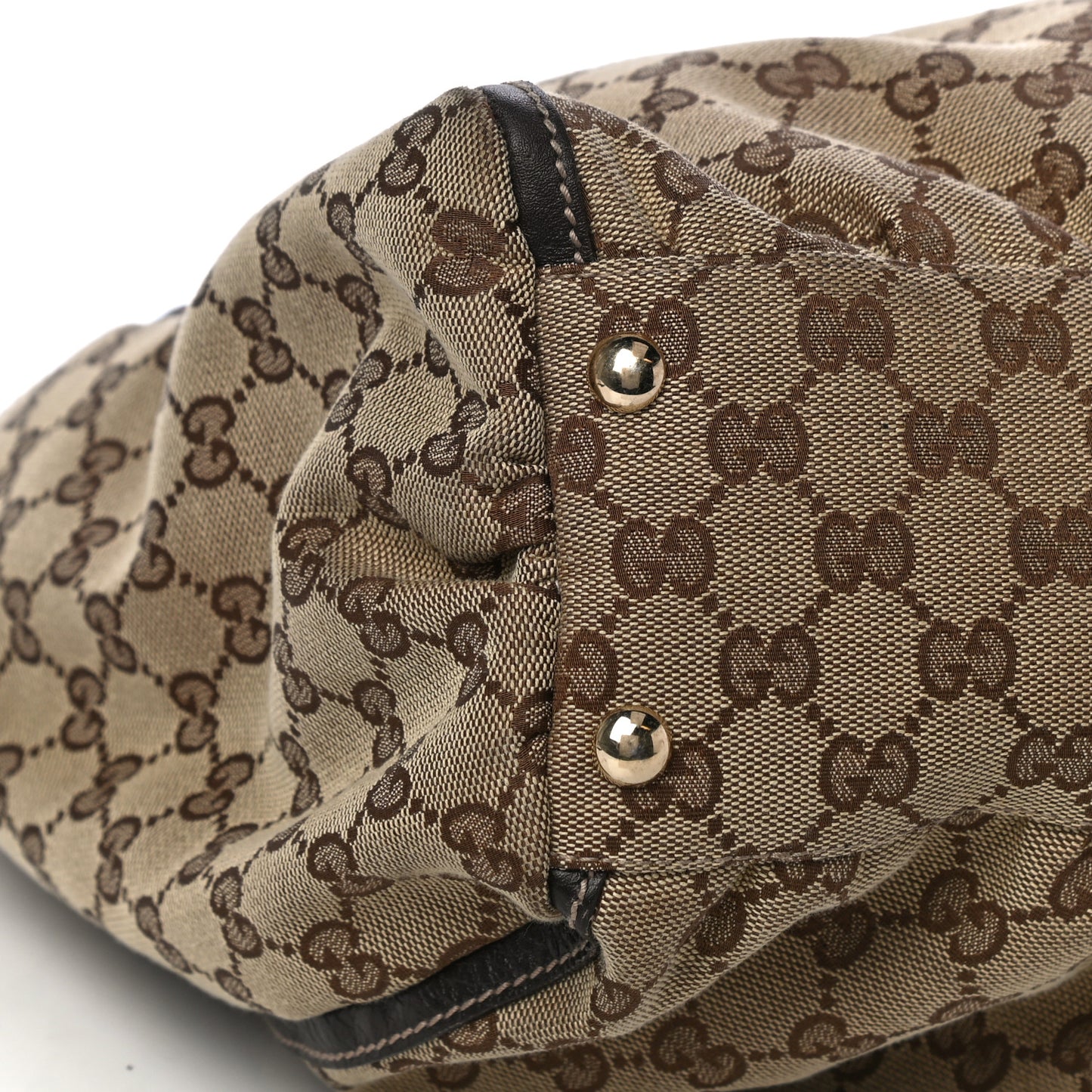 Monogram D Gold Tote Dark Brown