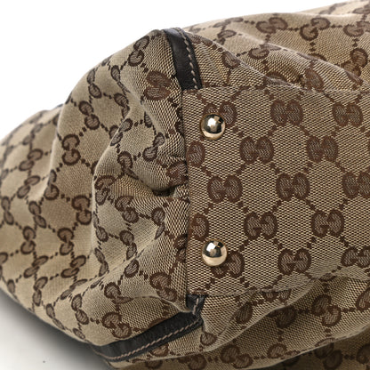 Gucci Monogram D Gold Tote Dark Brown 9 of 11