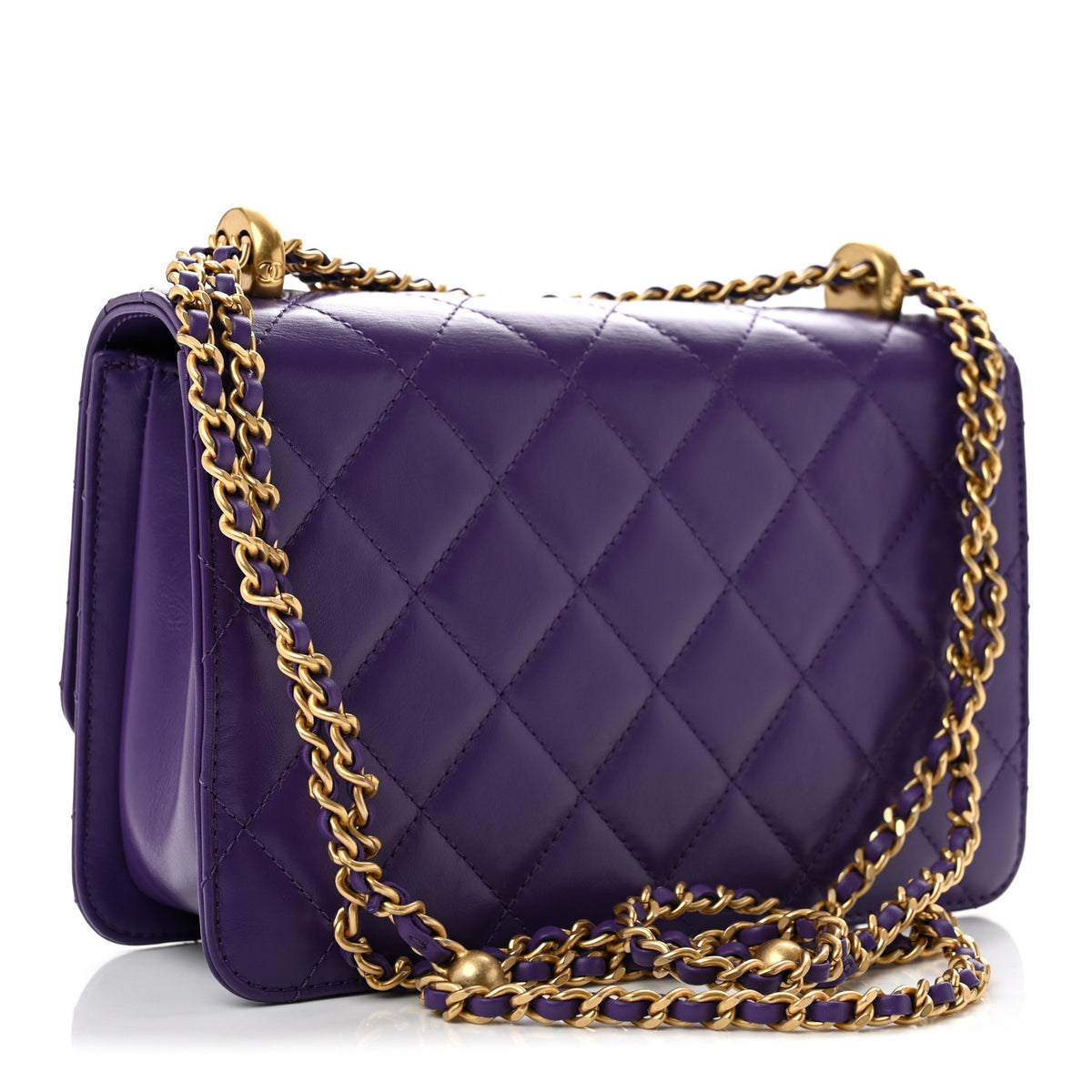 Chanel Calfskin Quilted Perfect Fit Flap Purple 3 of 12