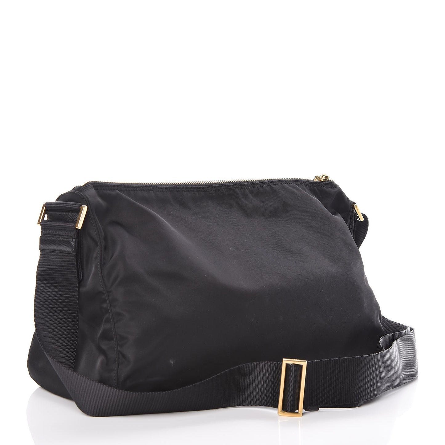 Nylon Vela Colour Messenger Bag Black
