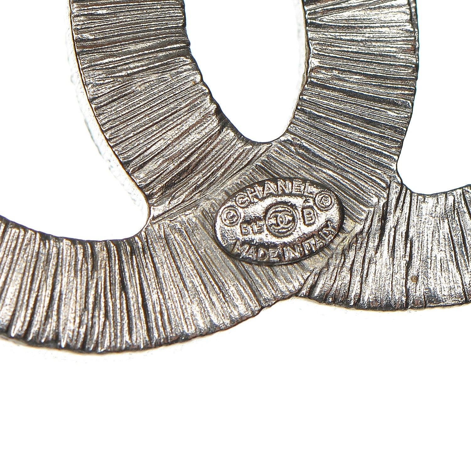 Chanel Crystal Baguette CC Mini Brooch Silver 4 of 5