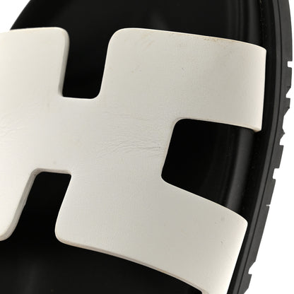 Hermes Calfskin Womens Chypre Sandals 36.5 White 10 of 13