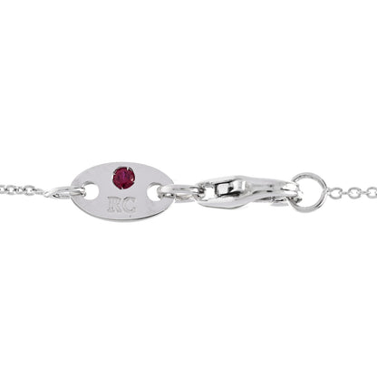 Roberto Coin 18K White Gold Diamond .23ctw Diamonds by the Inch Five Station Necklace 4 of 6