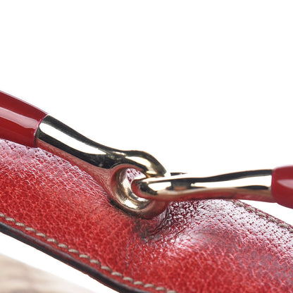 Gucci Monogram Large Horsebit Chain Hobo Red 8 of 10
