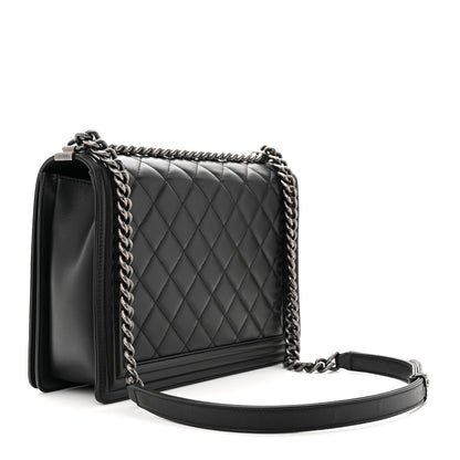 Chanel Lambskin Quilted Large Boy Flap Black 3 of 14