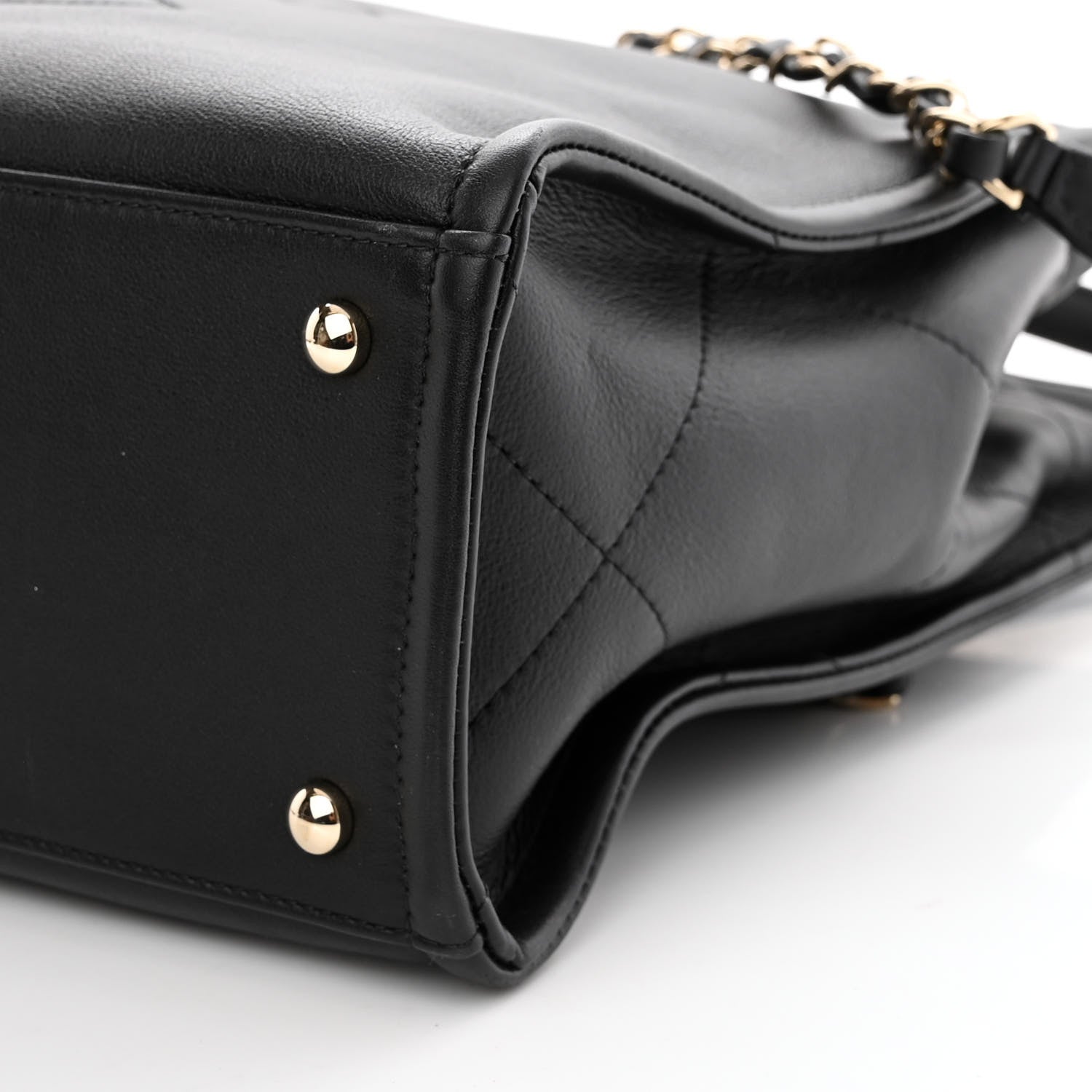 Chanel Calfskin CC Zipped Shopping Tote Black 9 of 10