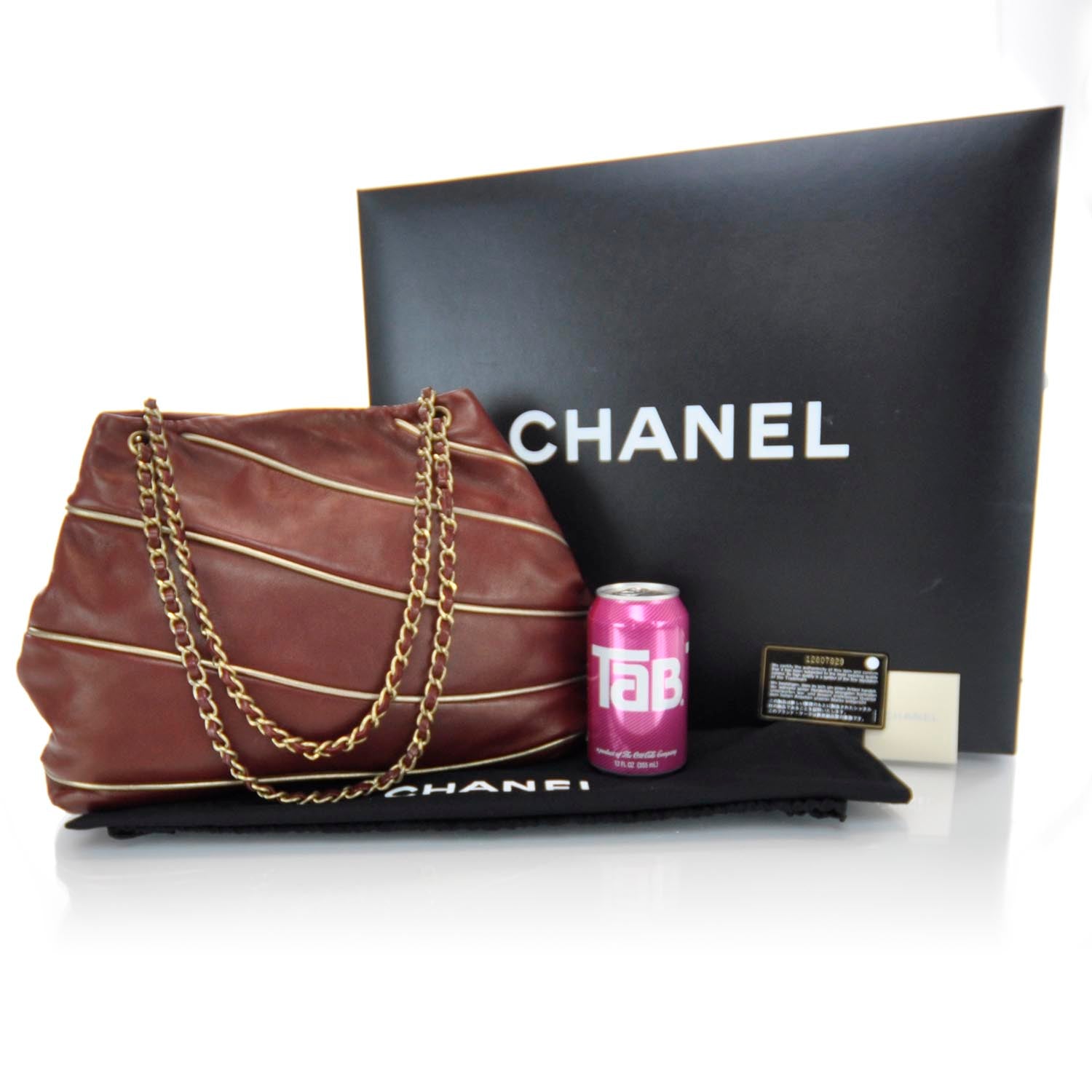 Chanel Lambskin Constructivism Tote Red 3 of 9